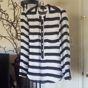 Banana Republic button front stripe shirt